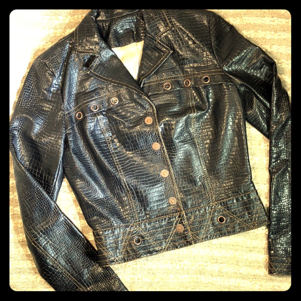 Vintage Alberto Makali Faux Leather Jacket blazer